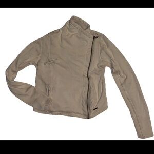 Billabong Y2K Full Zip Jersey Knit Moto Jacket Woman’s SZ.M Asymmetrical Zip
